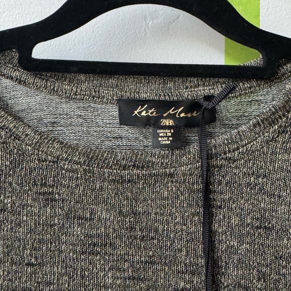 Kate Moss for Zara Dress W/ Metallic Thread - Picture 4 of 6